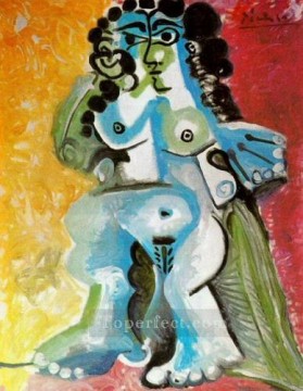 Mujer desnuda sentada cubista de 1965 Pablo Picasso Pinturas al óleo